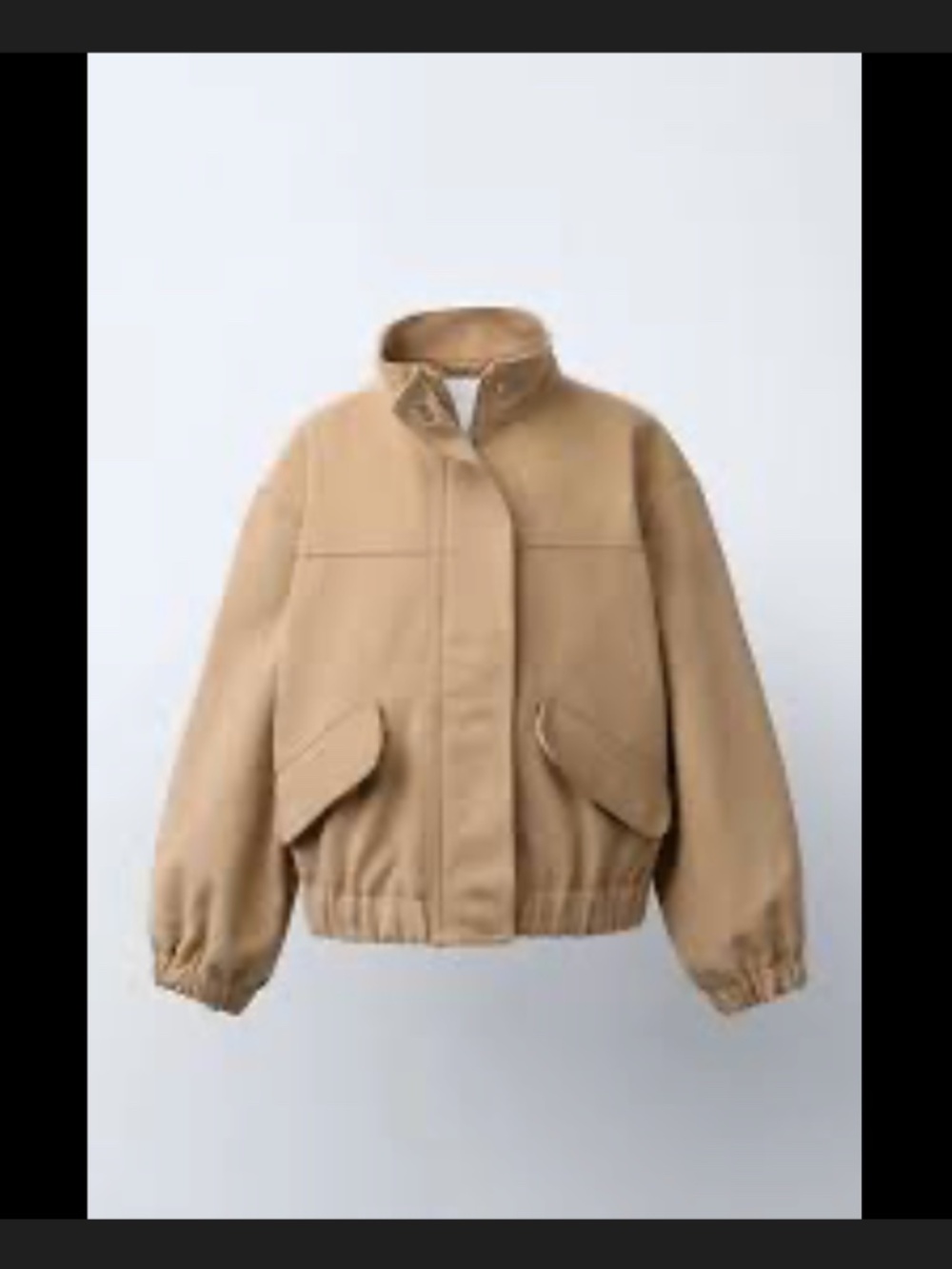 ZARA Girls Bomber Jacket Jacket - Beige/Camel - Size 13-14 Years